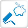 Cost effective icon 99 x 99