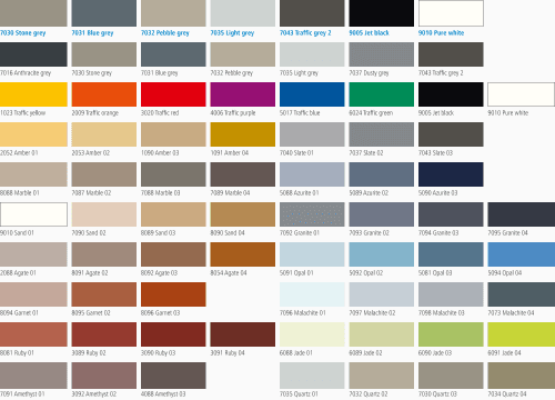 Triflex ProDetail colour card