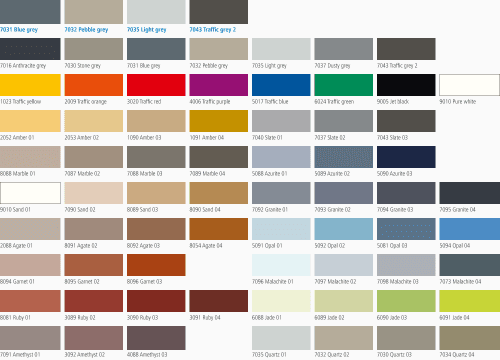 Triflex ProFibre colour card