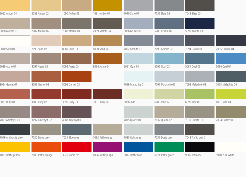Triflex StairCoat colour card