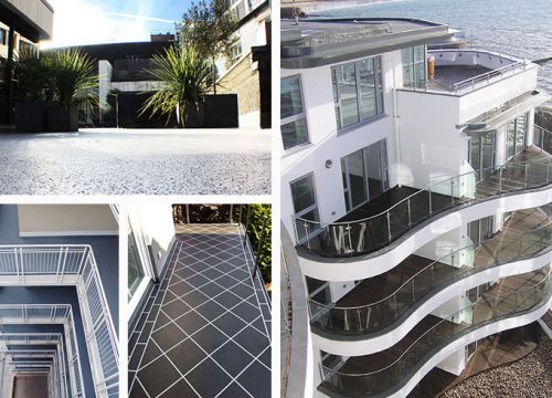 Hotels walkways, balconies and terraces