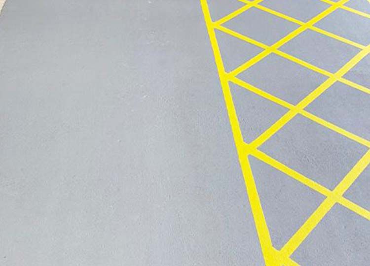 Triflex industrial flooring image with markings