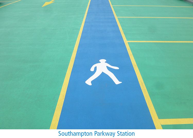 Image of Triflex waterproofing system on the car park at Southampton Parkway Station