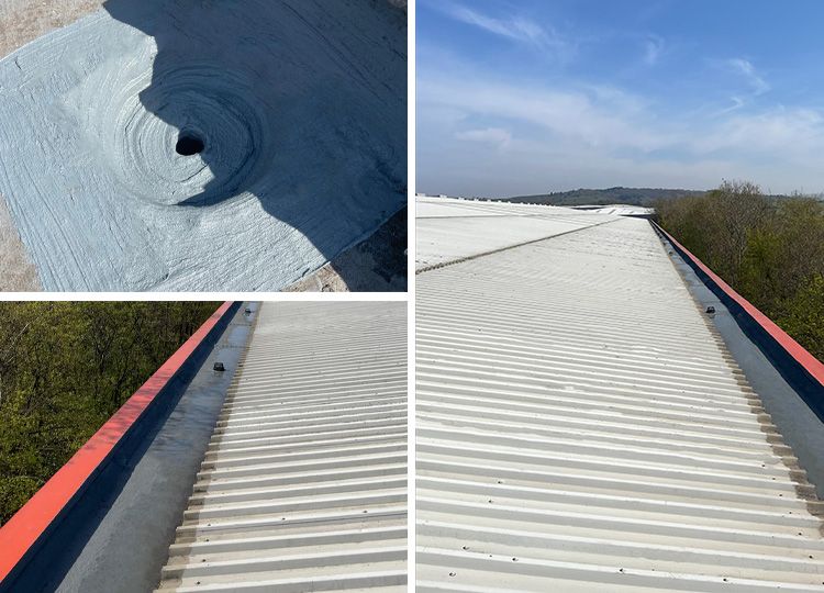 Triflex case study Footasylum Rugeley gutter waterproofing the solution image