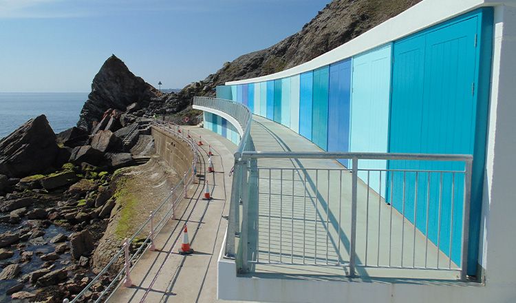 Triflex Walkway Balcony Terrace case study Meadfoot Beach Chalets