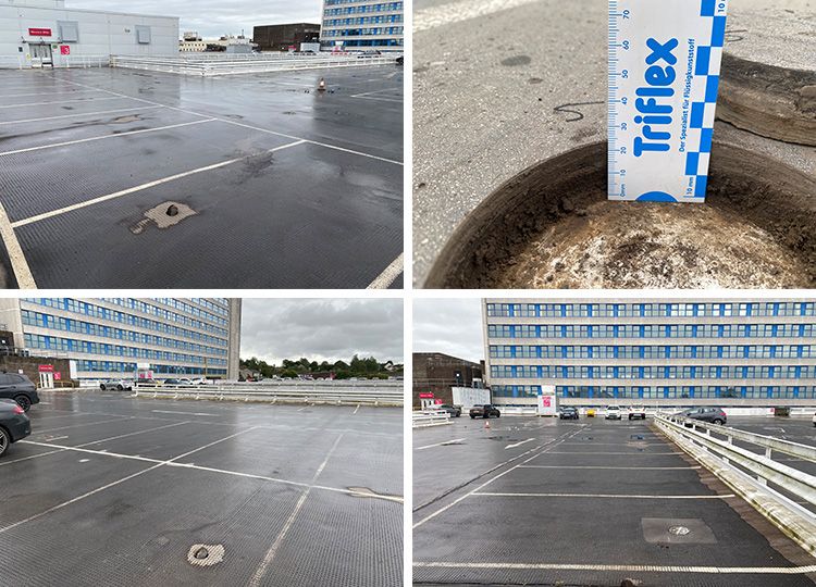 Triflex case study Plaza Car Park East Kilbride before grid image