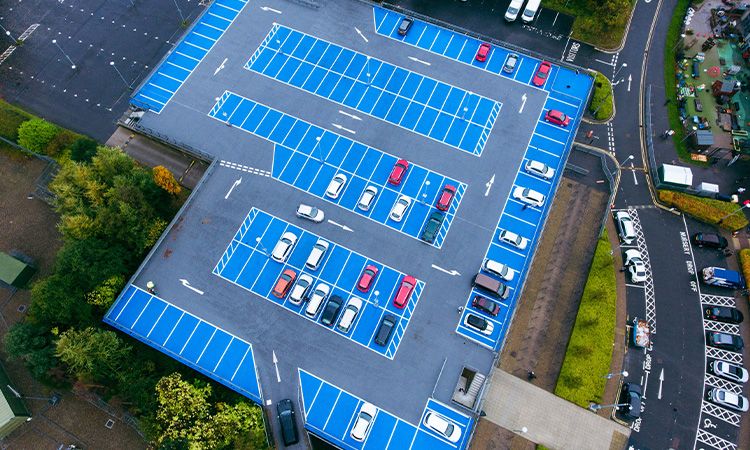 The science of PMMA waterproofing for external car park decks - top deck image - Edinburgh