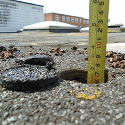 Triflex flat roof core testing
