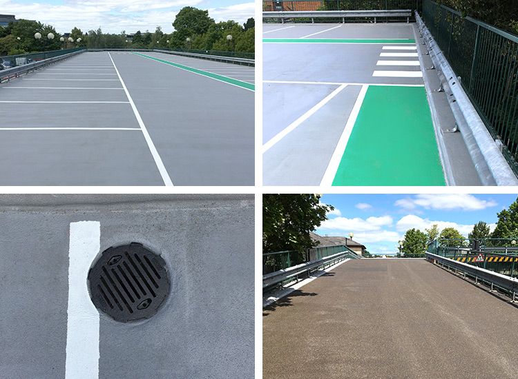 Staff car park after Triflex overlay