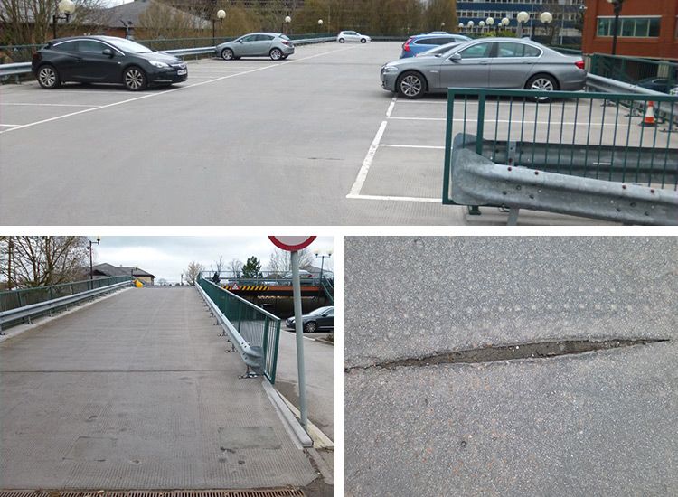 Honeywell, Bracknell staff car park before refurbishment