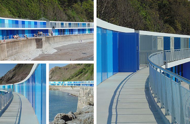 Meadfoot beach chalets following Triflex application