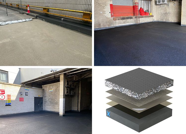 Triflex case study Cleveland Centre Service Yard the solution.