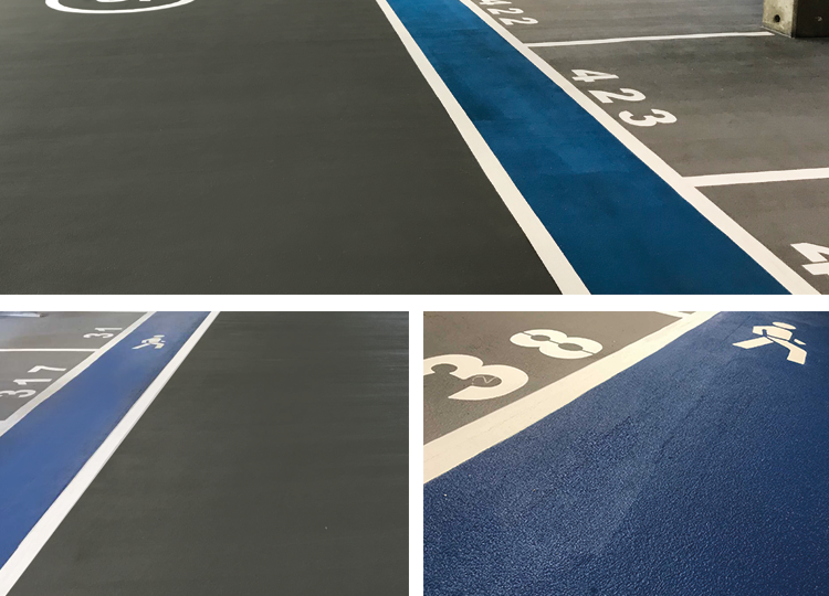 Triflex grid image of Middleborough car park in Colchester finished project.