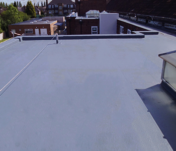Triflex image of a flat roof at Forster Park Primary School.