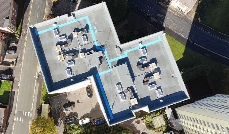 Triflex liquid roofing systems Sandown Court