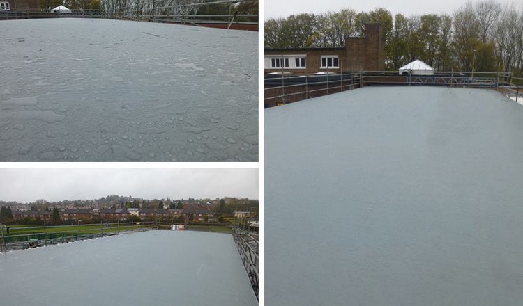 Triflex school liquid roofing systems Sledmere Primary School