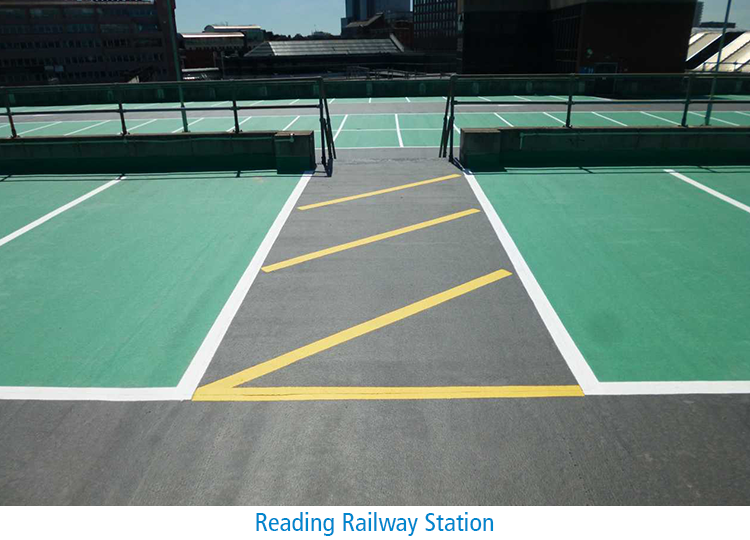Image of Triflex waterproofing system at Reading Railway Station