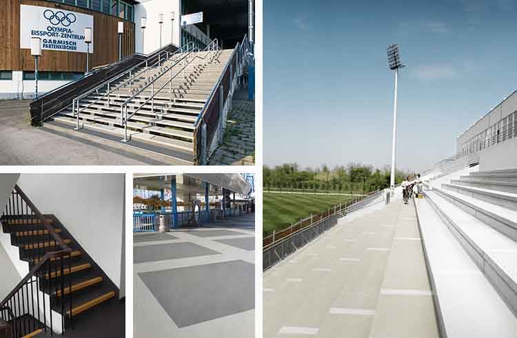 Walkway, balcony and terrace solutions for stadiums