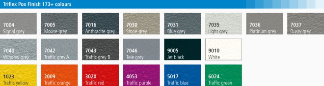 Triflex DeckDefence Epoxy colour card