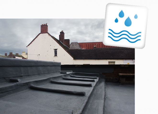 Flat roof waterproofing membrane solution by Triflex